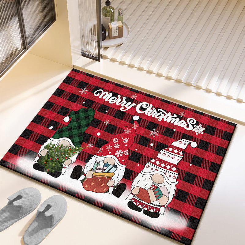 Festive Christmas-Themed Bath Mat