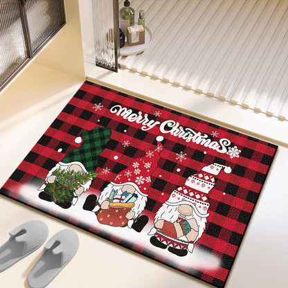 Festive Christmas-Themed Bath Mat