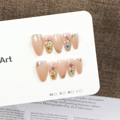 Floral-Inspired Press-On Nail Art Set Acalora