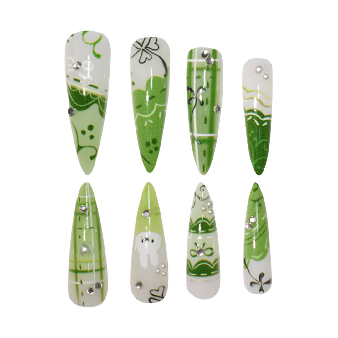 Decorative 3D Themed Press-On Nails Acalora