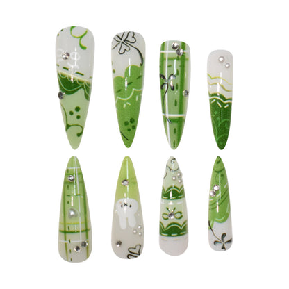 Decorative 3D Themed Press-On Nails Acalora