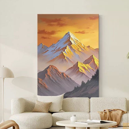 Artistic Mountain Landscape Canvas Artwork