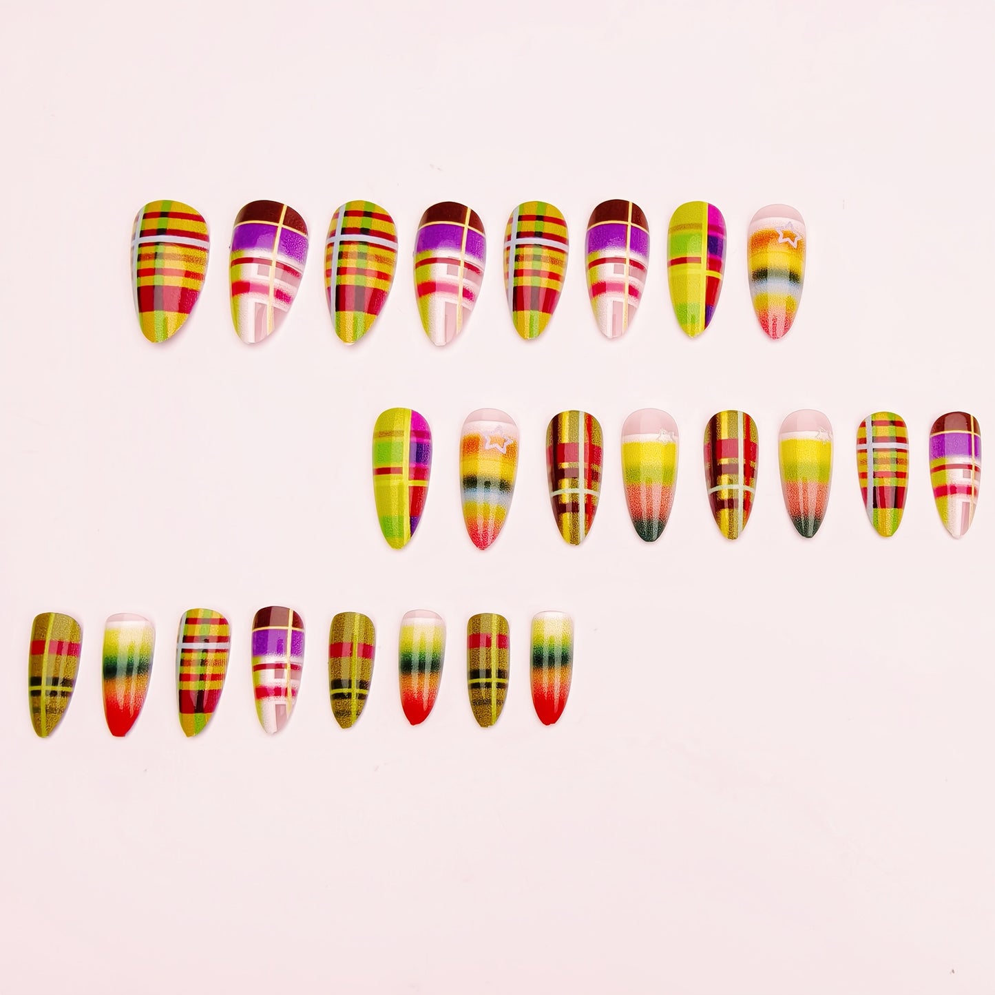 Artistic Plaid Nail Art Acalora