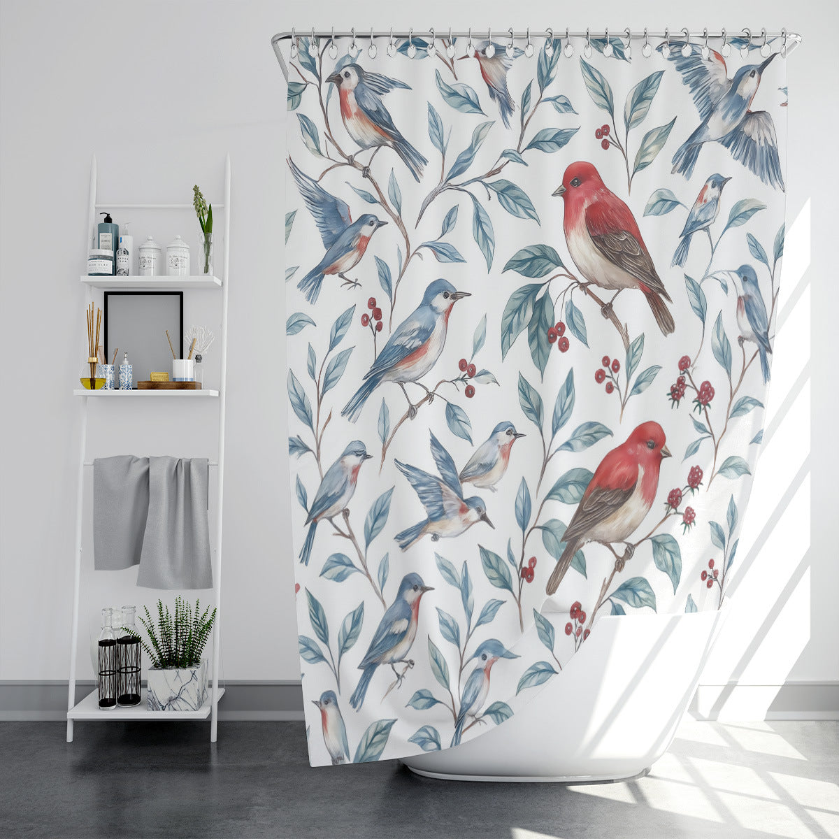 Coastal Marine-Inspired Shower Curtain