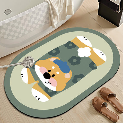 Cute Cartoon Dog Bath Mat Acalora