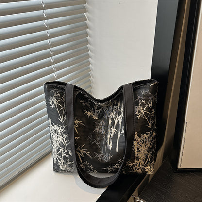 Stylish Bamboo Print Tote Bag Acalora