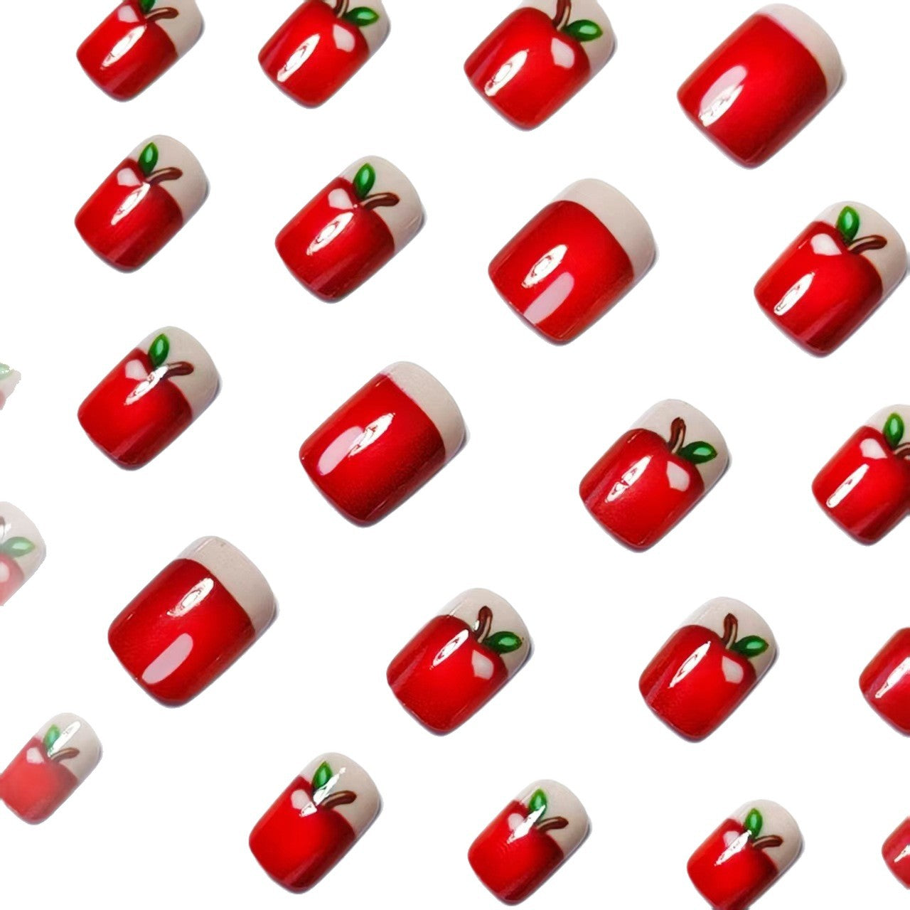 Creative Apple-Themed Nail Art Acalora