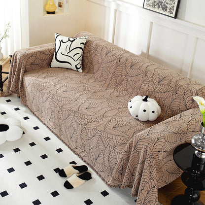 Elegant Leaf Pattern Sofa Cover