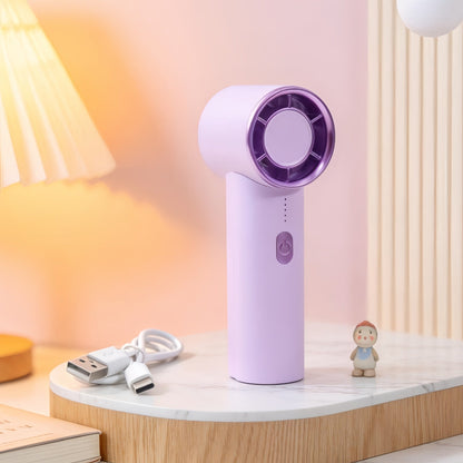 Women's Portable Handheld Fan with USB-C Charging Function and Powerful Airflow Brehn