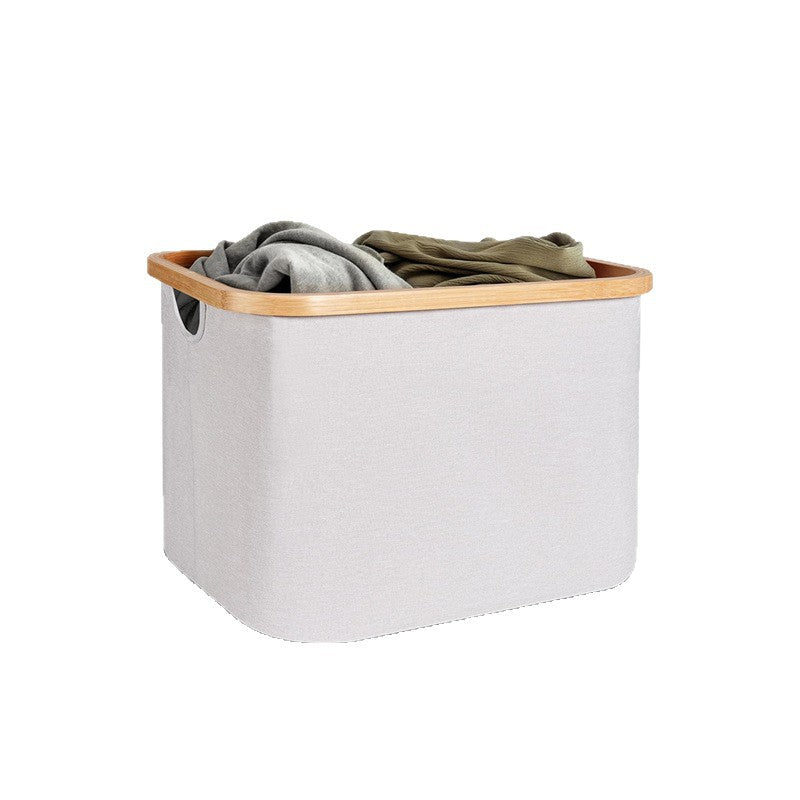 Trendy storage basket with bamboo frame Acalora