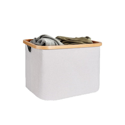 Trendy storage basket with bamboo frame Acalora
