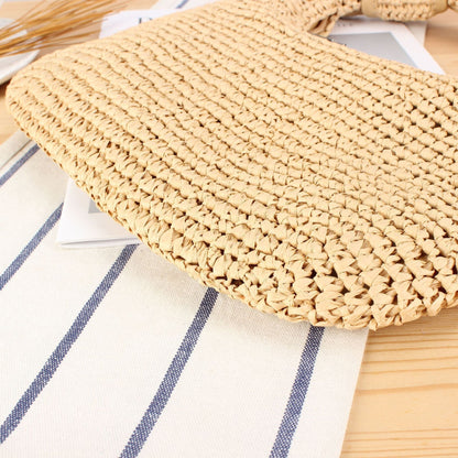 Handmade fashionable shoulder bag made of woven natural material Kalsten