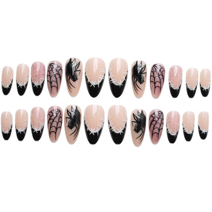 Creative nail art set with spider and web design Acalora