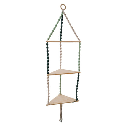 Triangular Macrame Hanging Shelf Acalora