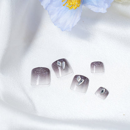 Glamorous Glitter Ombre Press-On Nail Set Acalora