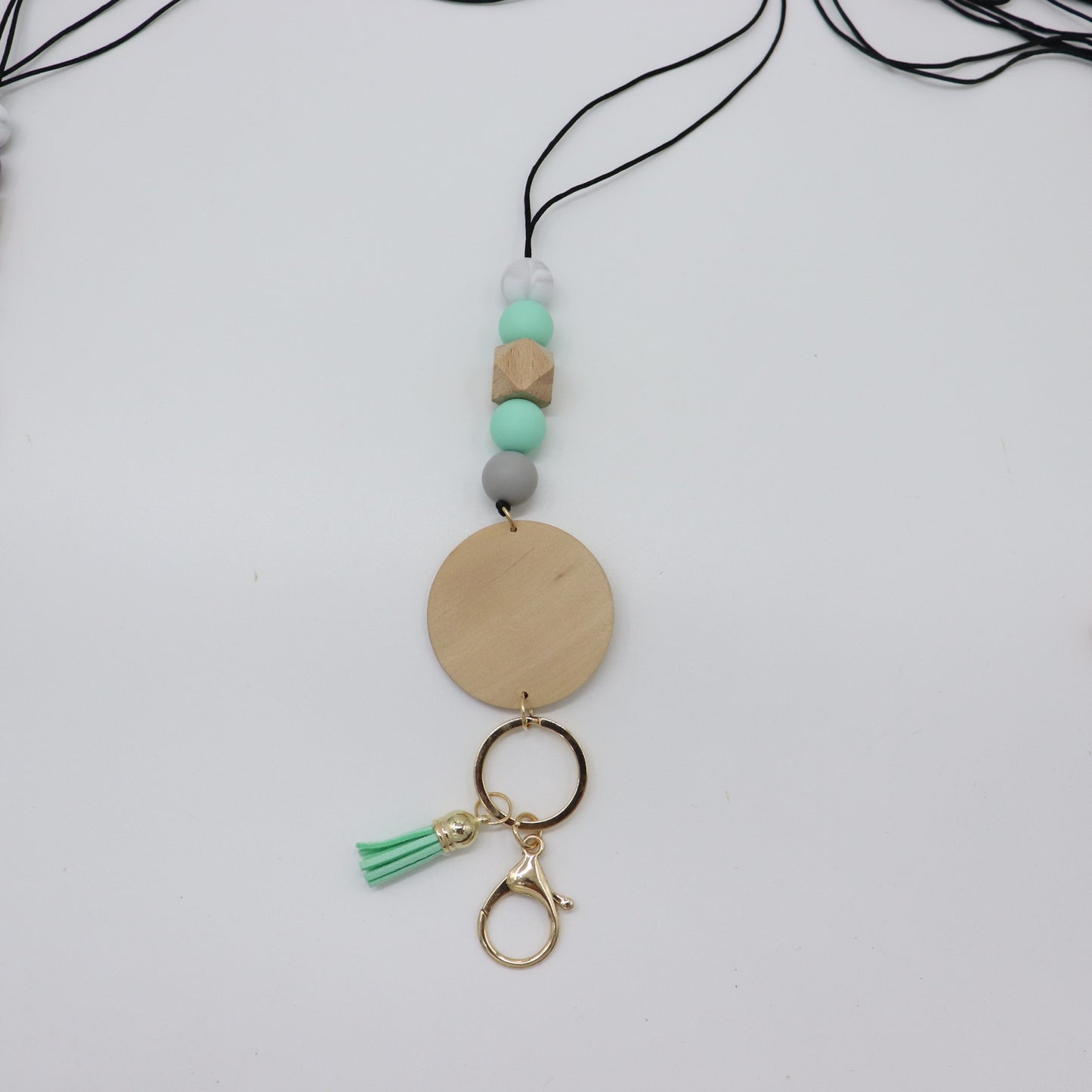 Beaded Keychain Lanyard with Decorative Tassel Acalora