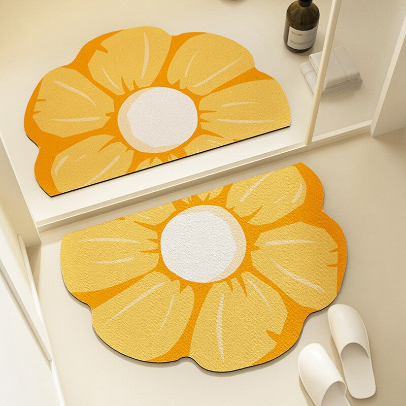 Floral Pattern Bath Mat
