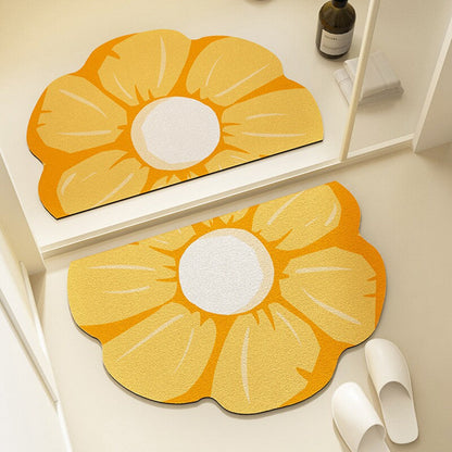Floral Pattern Bath Mat