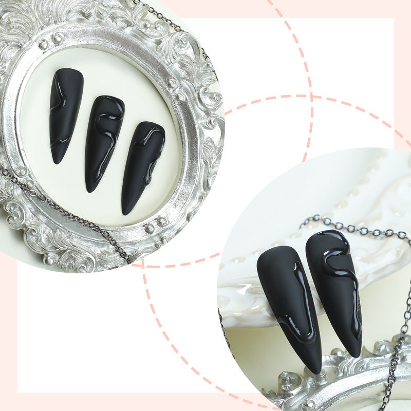 Artistic Stiletto Nail Design Acalora