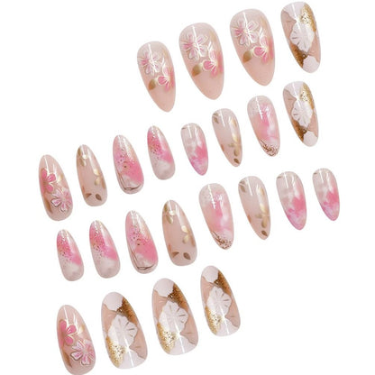 Floral Embellished Press-On Nail Art Acalora