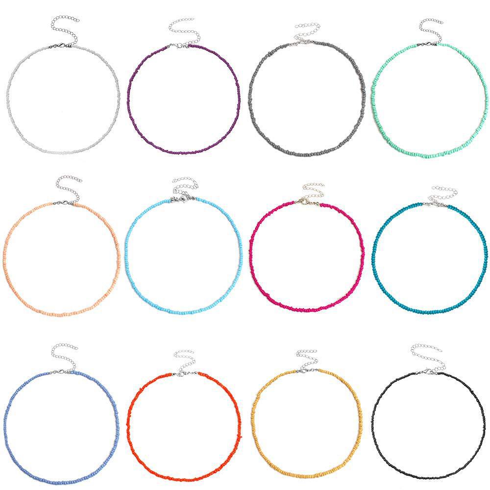 Colorful Beaded Choker Necklace Acalora