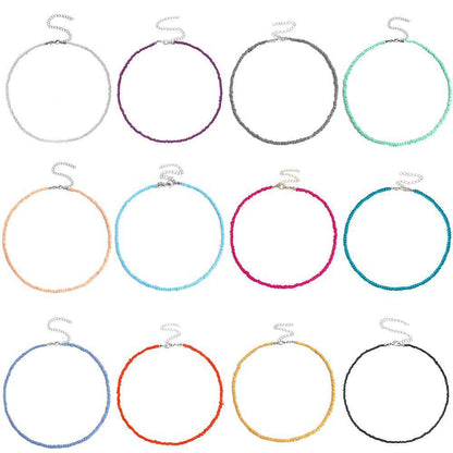 Colorful Beaded Choker Necklace Acalora