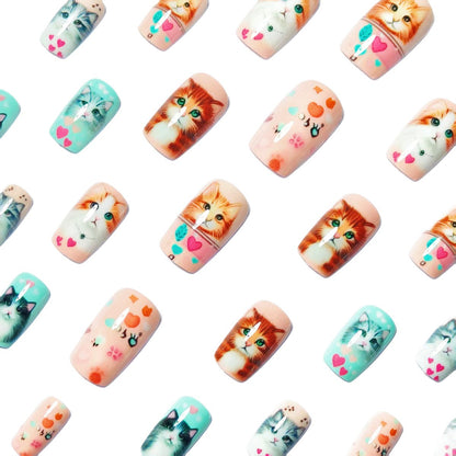 Cat-Themed 3D Nail Art Acalora