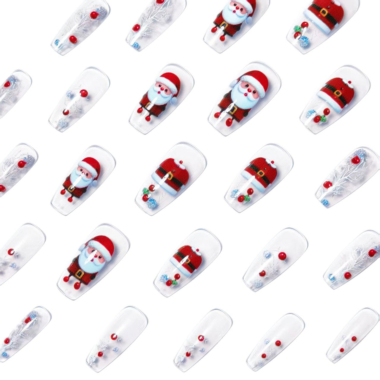 Christmas-Themed 3D Nail Art Acalora