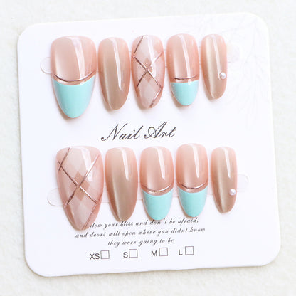 Elegant Artistic Press-On Nail Set Acalora