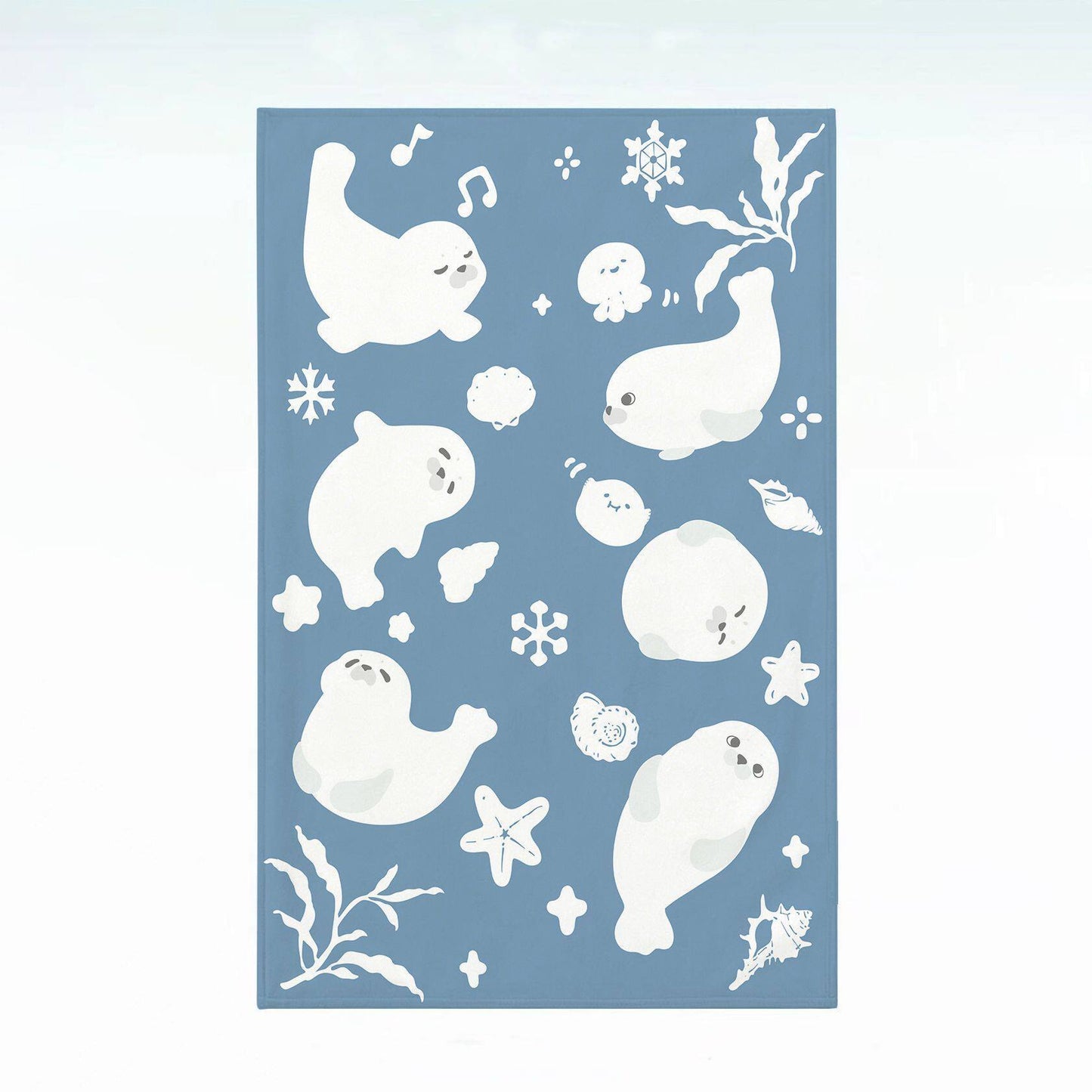 Sea Life-Themed Plush Throw Blanket