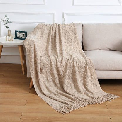Luxurious Textured Knit Throw Blanket