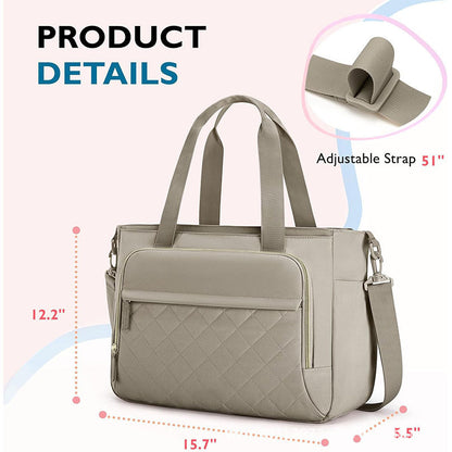 Quilted Multi-Purpose Work Tote Acalora