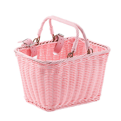 Women Handmade Basket with Leather Handles Bowlift