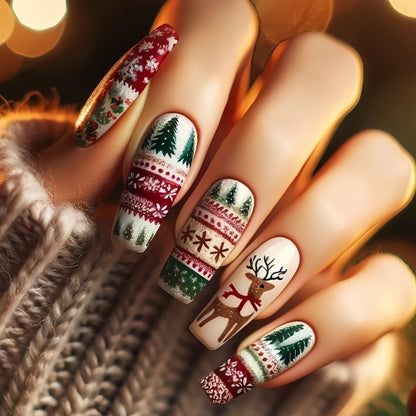 Christmas Art Nail Set Acalora