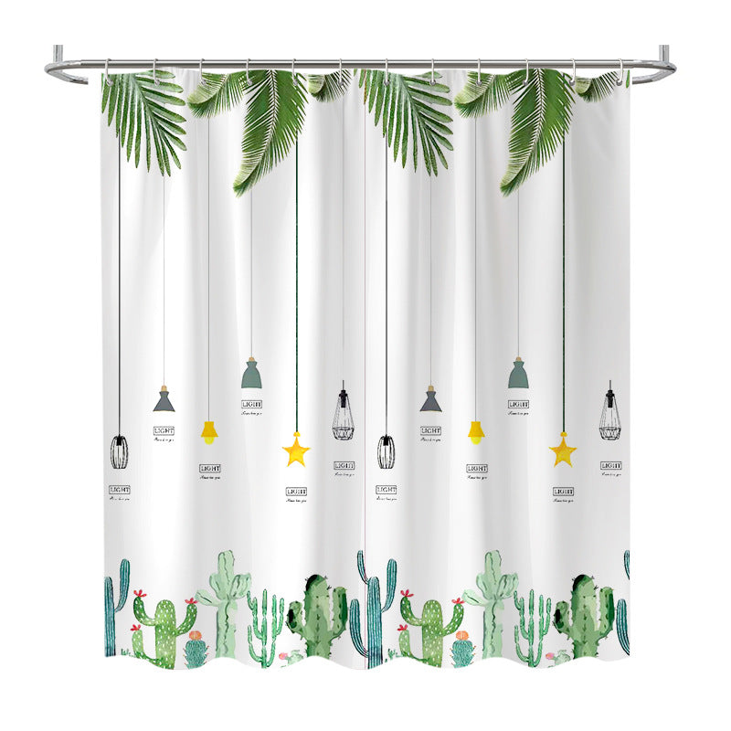 Tropical Garden Themed Shower Curtain