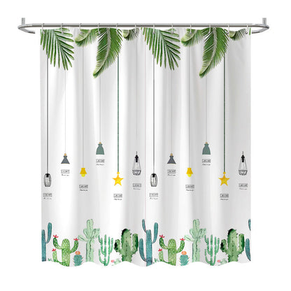 Tropical Garden Themed Shower Curtain