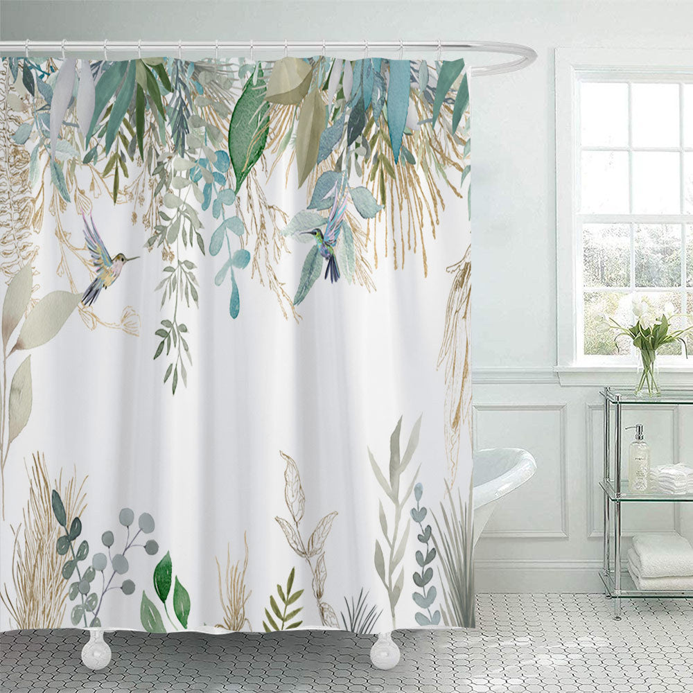 Floral Lavender Pattern Shower Curtain