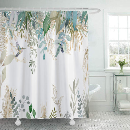 Floral Lavender Pattern Shower Curtain