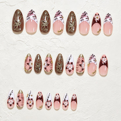 Artistic Long Stiletto Nail Design Acalora