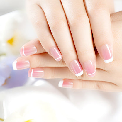 Elegant French Tip Press-On Nails Set Acalora