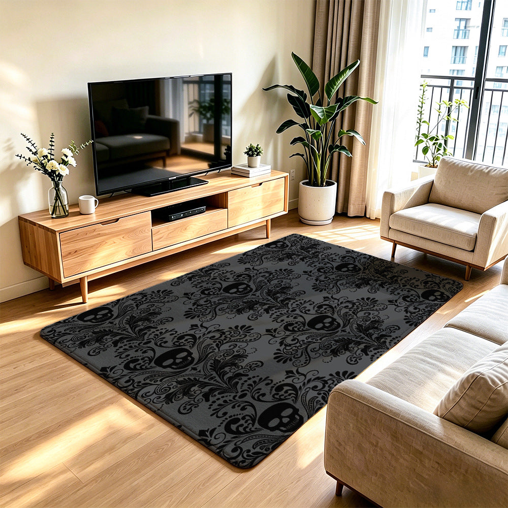 Unisex Artistic Skull Design Area Rug