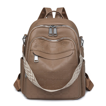 Versatile Textured Backpack with Multiple Compartts Acalora