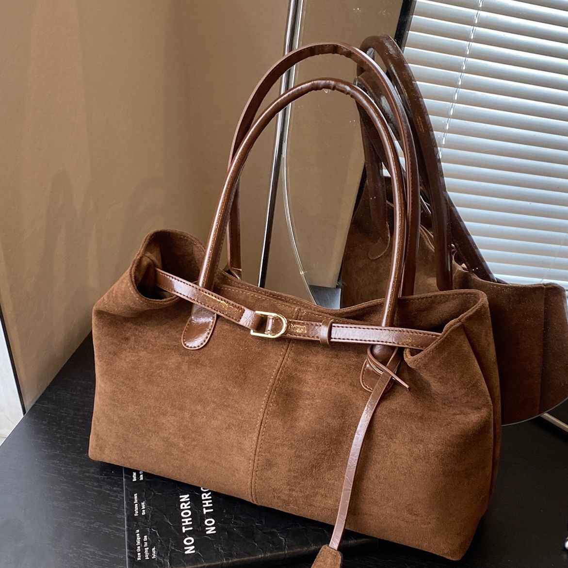 Suede Tote Bag Acalora