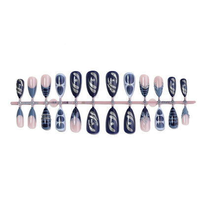 Luxurious Artistic Full Cover Press-On Nails Acalora