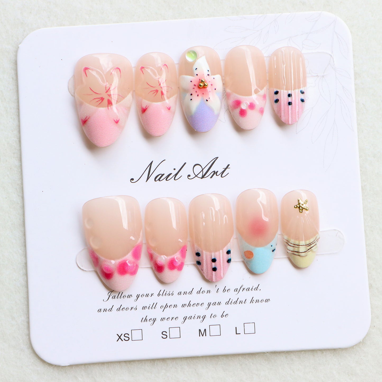 Playful Artisanal Press-On Nails Acalora