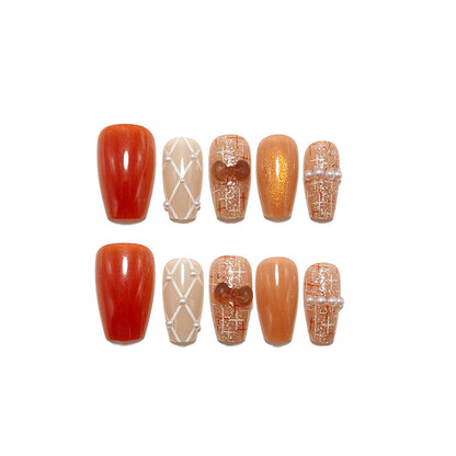 Acrylic nail set with luxurious decorations Acalora