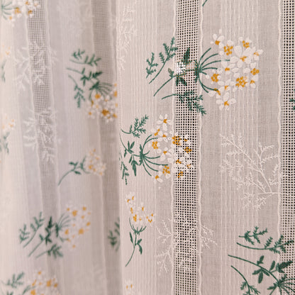 Decorative Floral Print Door Curtain