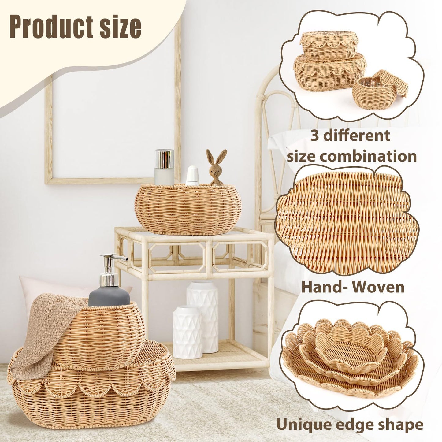 Ornate decoration basket made from natural materials Acalora