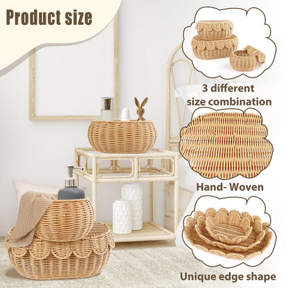Ornate decoration basket made from natural materials Acalora