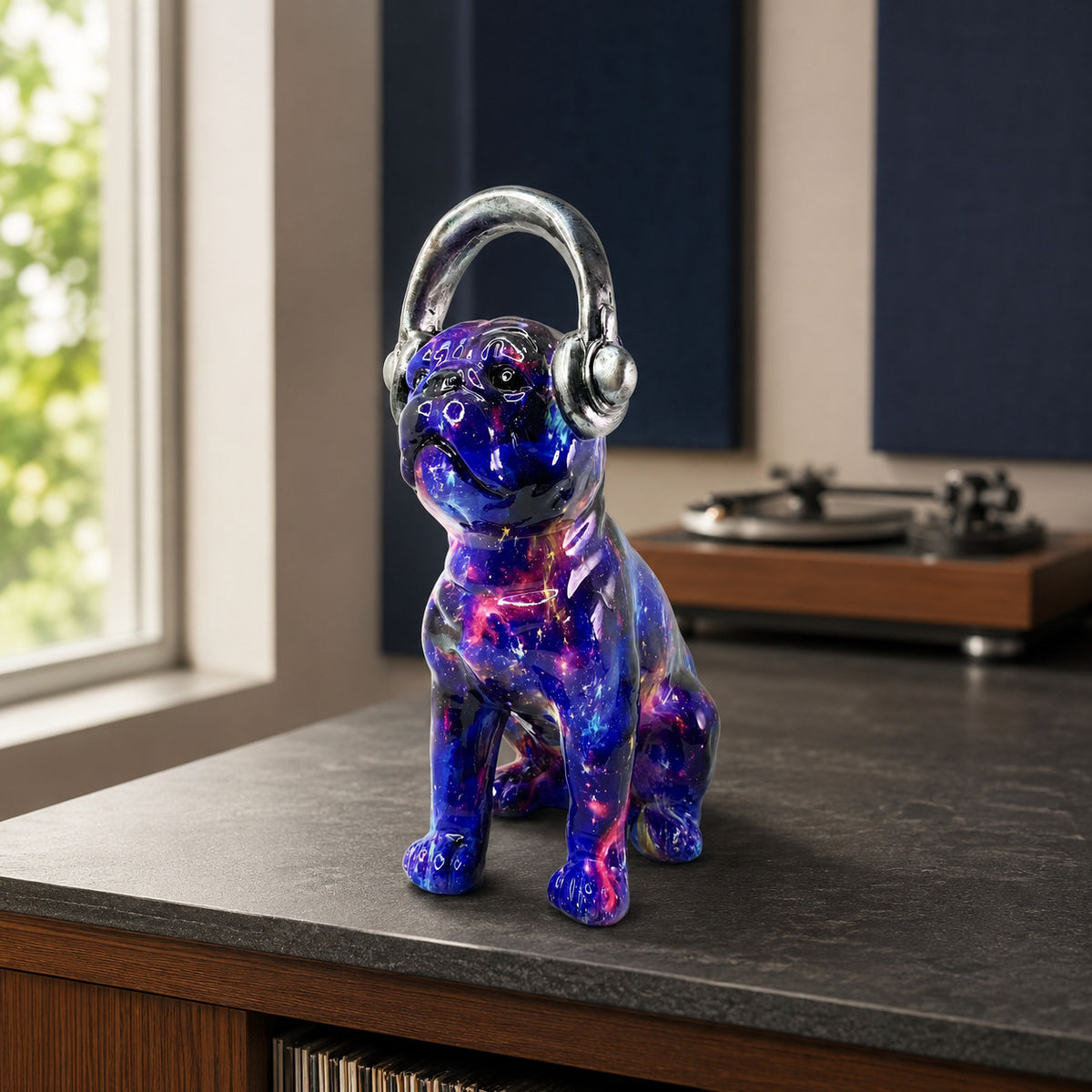 Colorful decorative figure of a dog in modern design Acalora